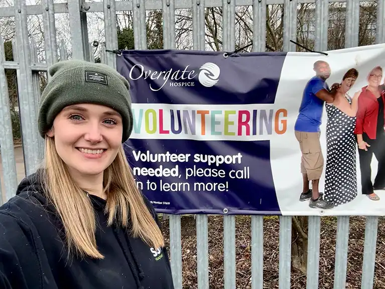 Autumn volunteered at the Overgate Hospice Donation Centre in Elland