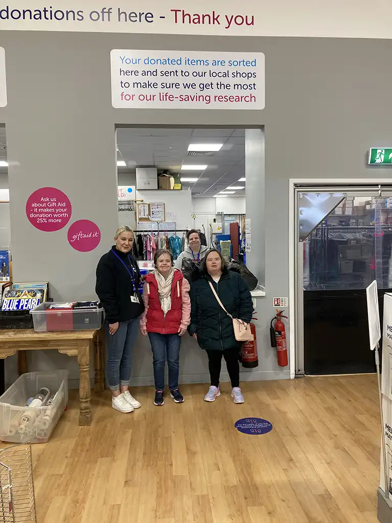 They decided to go with Cancer Research UK and went along to their shop in
                            Catterick Garrison