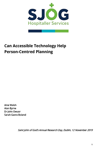 Can Accessible Technology Help Person-Centred Planning - Research Document