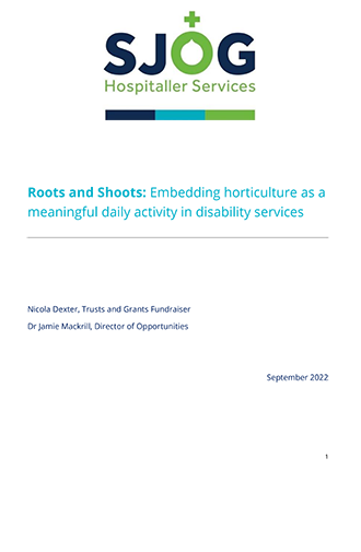 Roots and Shoots: Embedding horticulture as a meaningful daily activity in disability services