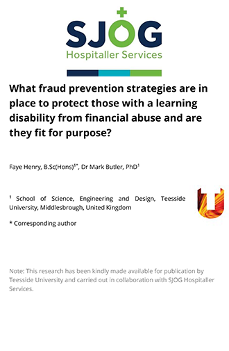 What fraud protection strategies are in place to protect those with a learning disability - Research Document