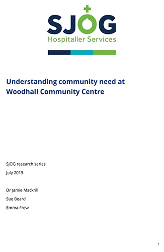 Understanding community need at Woodhall Community Centre - Research Document