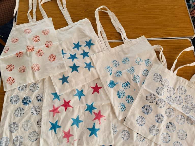 These unique bags were made with care and love, and will help raise funds for people in crisis.