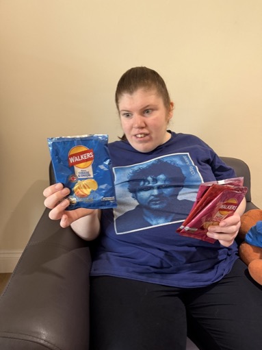 They collect crisp packets for a project that recycles them into sleeping bags for homeless people.