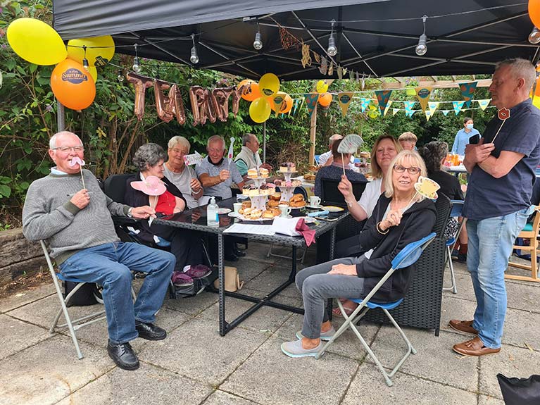 The resident’s and their families had a lovely afternoon tea while listening to a live singer at The Minims