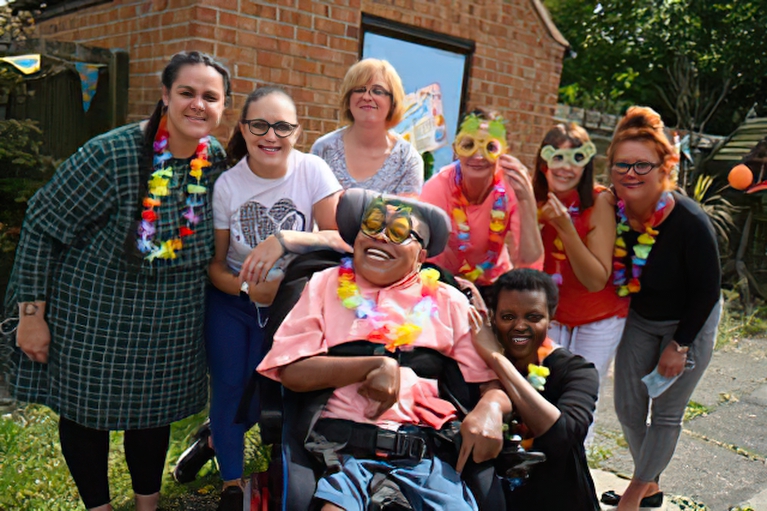 Dalby View had a tropical themed party with inflatable toys, Hawaiian necklaces, some very fetching glasses and even a DJ!